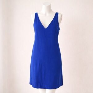 Lulus Cobalt Blue Sleeveless Shift Dress Size S | V-Neck Lined NWT